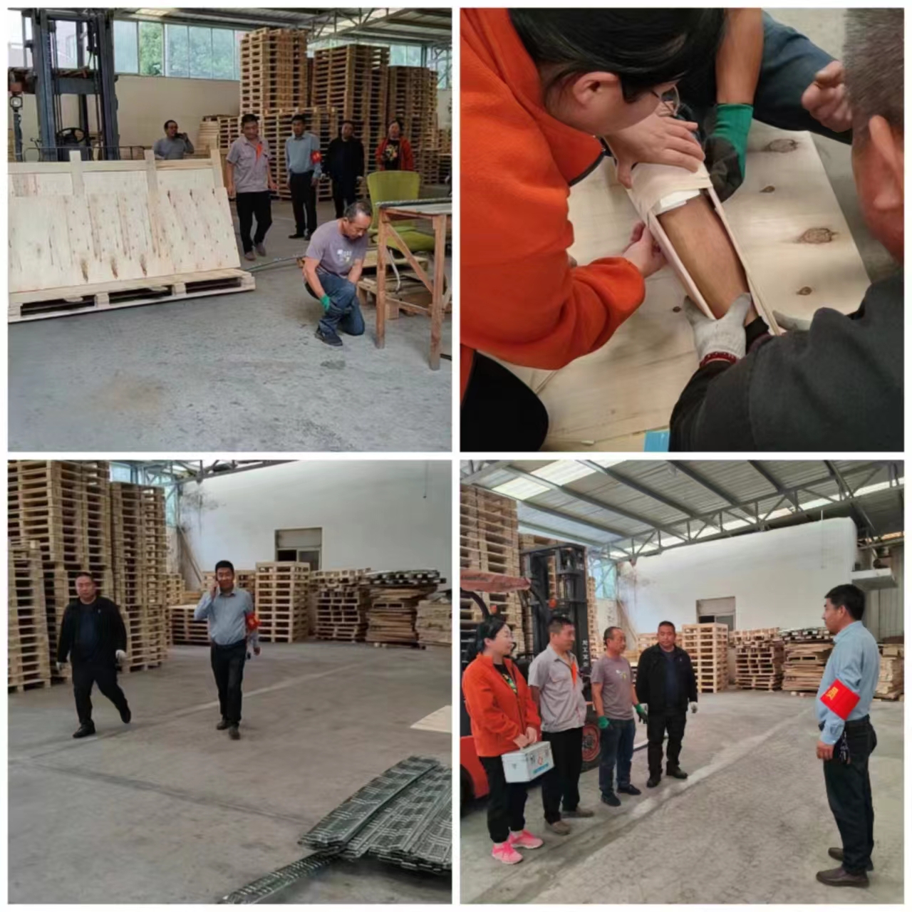 面對(duì)車間員工碰傷事故：無錫太行木業(yè)一次完整的應(yīng)急救援安全演練